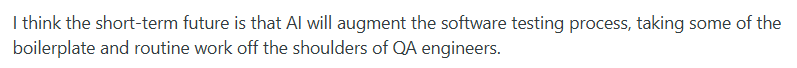 AI augment software testing process