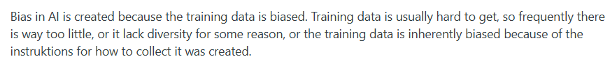 Bias in AI