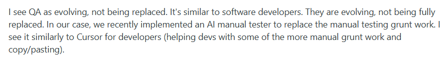 evolving nature of QA with AI