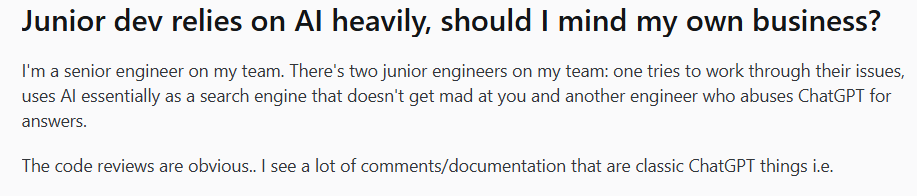 junior devs using AI