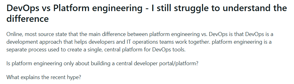 DevOps vs Platform Engineering