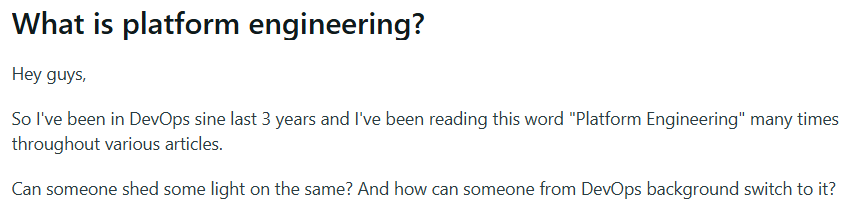 What is platform engineering?